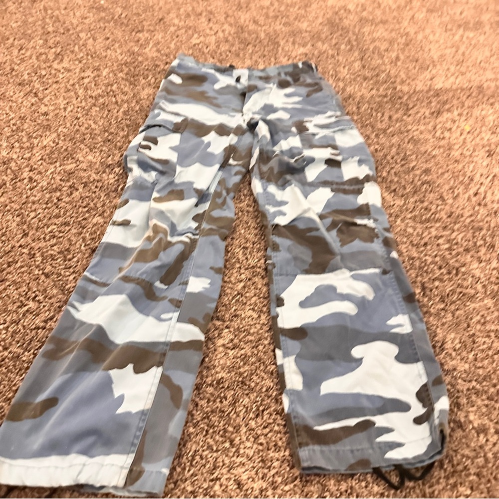 Vintage Blue Camouflage Cargo Pants men’s 27-31” waist